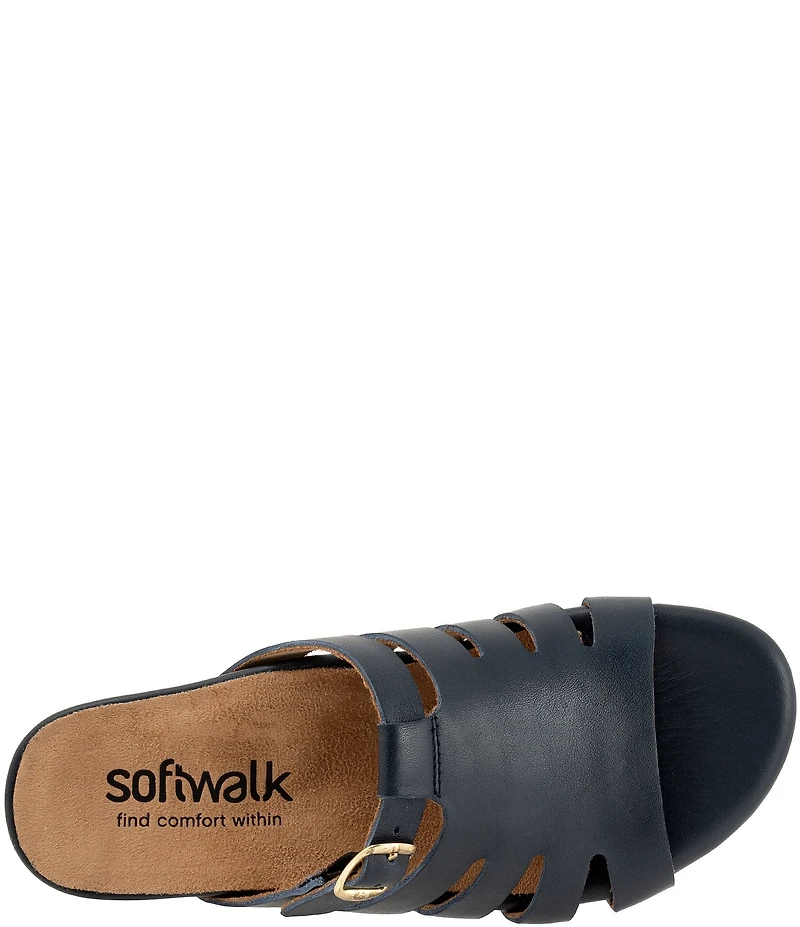 SoftWalk Carolina Leather Slide Sandals
