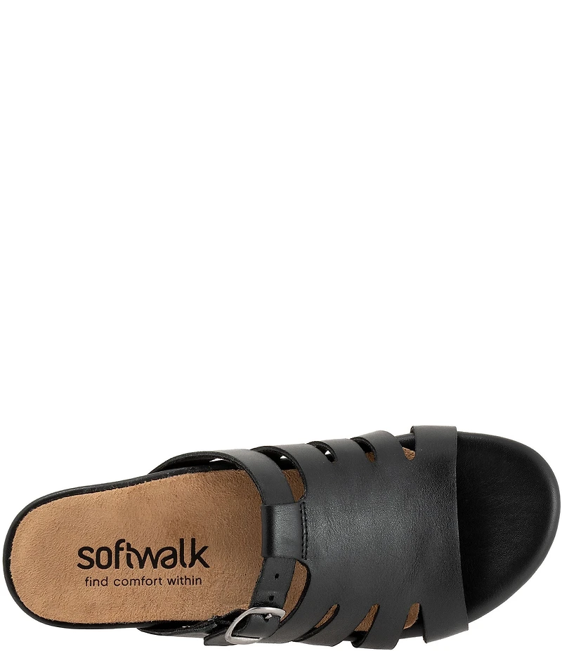 SoftWalk Carolina Leather Slide Sandals