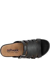 SoftWalk Carolina Leather Slide Sandals