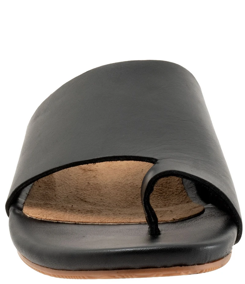 SoftWalk Corsica 2.0 Leather Toe Loop Slide Sandals