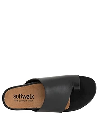 SoftWalk Corsica 2.0 Leather Toe Loop Slide Sandals