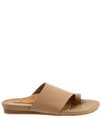 SoftWalk Corsica 2.0 Leather Toe Loop Slide Sandals