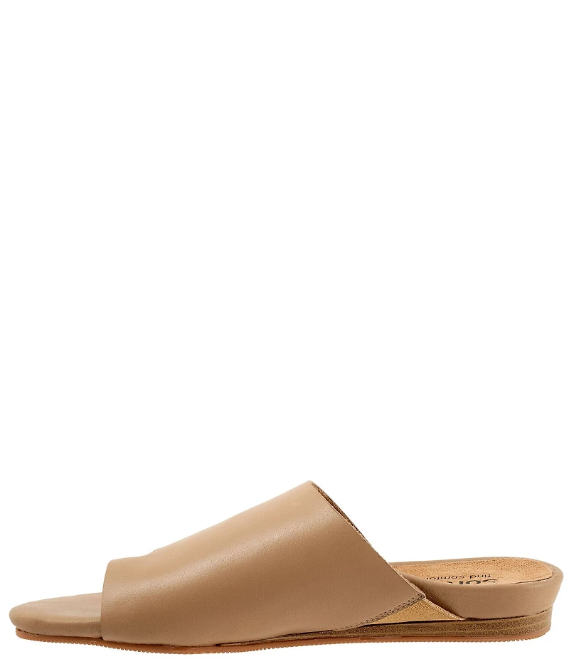 SoftWalk Corsica 2.0 Leather Toe Loop Slide Sandals