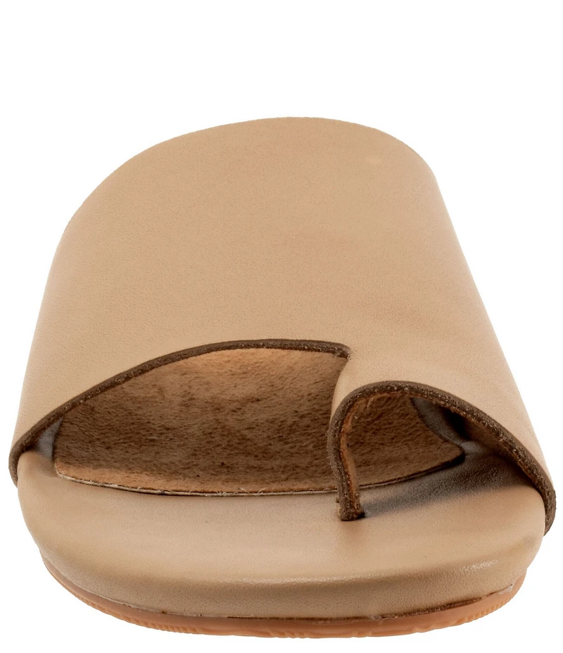 SoftWalk Corsica 2.0 Leather Toe Loop Slide Sandals
