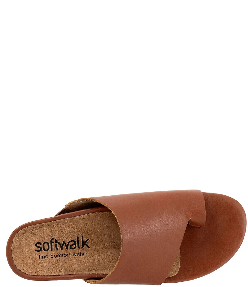 SoftWalk Corsica 2.0 Leather Toe Loop Slide Sandals