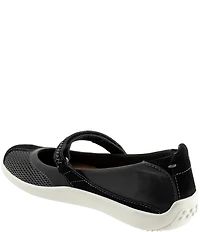 SoftWalk Dayton Suede and Mesh Mary Jane Flats