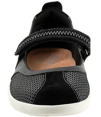 SoftWalk Dayton Suede and Mesh Mary Jane Flats