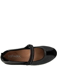 SoftWalk Dayton Suede and Mesh Mary Jane Flats