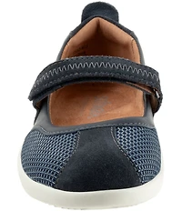 SoftWalk Dayton Suede and Mesh Mary Jane Flats