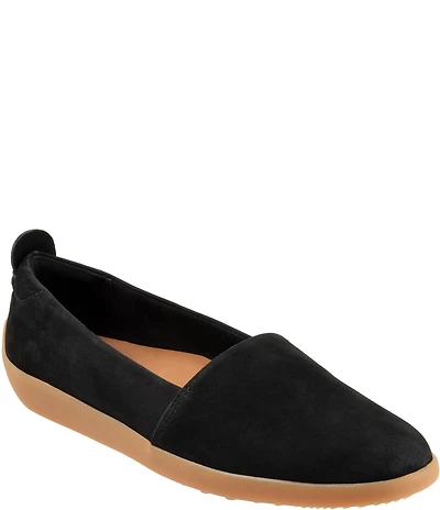 SoftWalk Deva Nubuck Suede Slip On Loafers