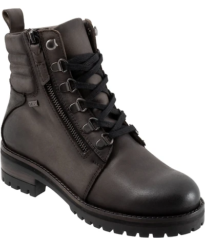 SoftWalk Everett Distressed Leather Hiker Booties