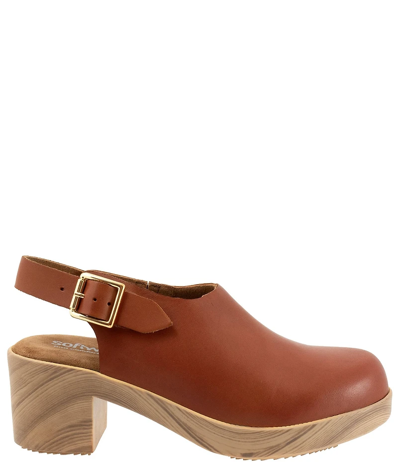 SoftWalk Fairbanks Leather Slingback Clogs