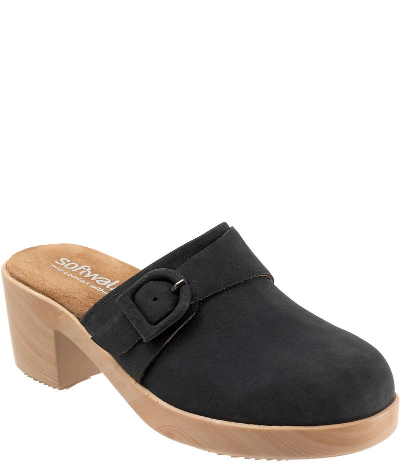 SoftWalk Ferrara Nubuck Suede Clogs
