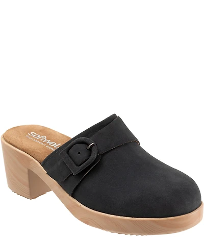 SoftWalk Ferrara Nubuck Suede Clogs