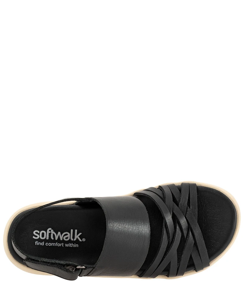 Softwalk Jewell Leather Cross Strap Sandals