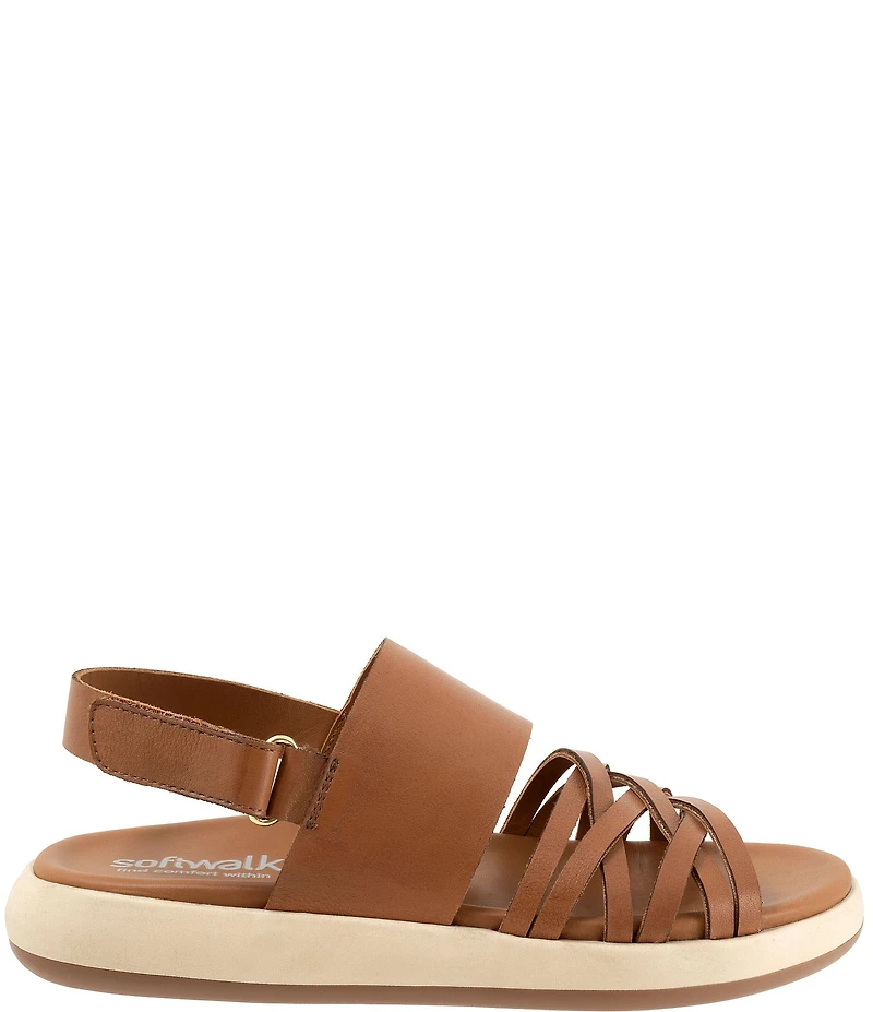 Softwalk Jewell Leather Cross Strap Sandals