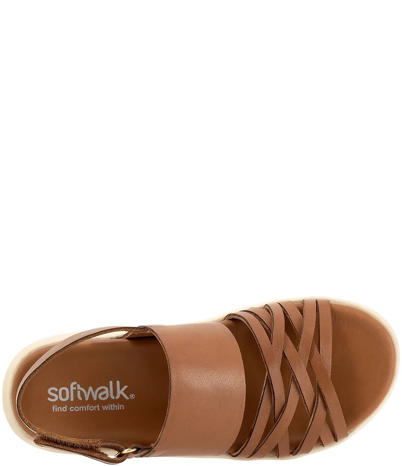 Softwalk Jewell Leather Cross Strap Sandals