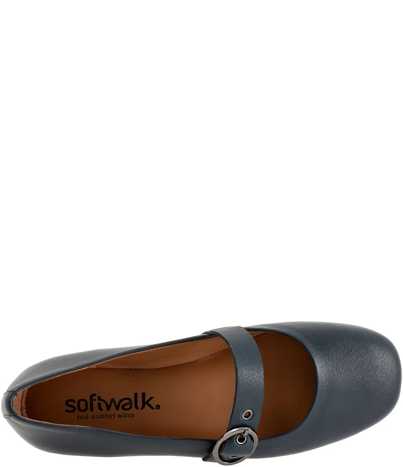 SoftWalk Kassala Leather Mary Jane Flats