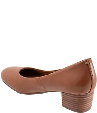 SoftWalk Lynn Leather Block Heel Pumps