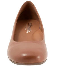 SoftWalk Lynn Leather Block Heel Pumps