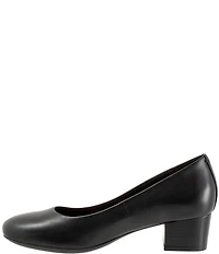 SoftWalk Lynn Leather Block Heel Pumps
