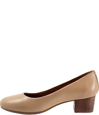 SoftWalk Lynn Leather Block Heel Pumps