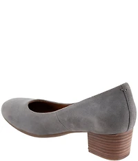 SoftWalk Lynn Suede Block Heel Pumps