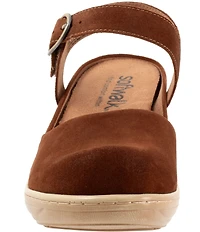 SoftWalk Mabelle Suede Ankle Strap Clogs