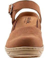 SoftWalk Mabelle Tooling Nubuck Suede Embossed Clogs