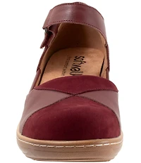 SoftWalk Miri Leather and Nubuck Suede Mary Jane Clog Pumps