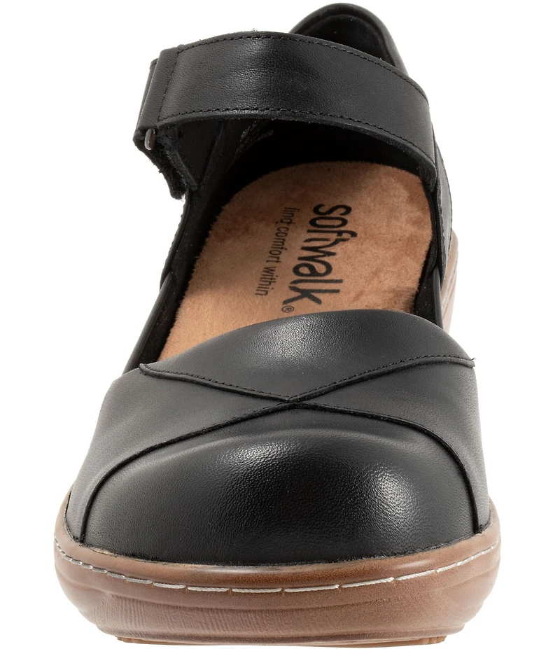 SoftWalk Miri Leather Mary Jane Clog Pumps