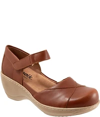 SoftWalk Miri Leather Mary Jane Clog Pumps