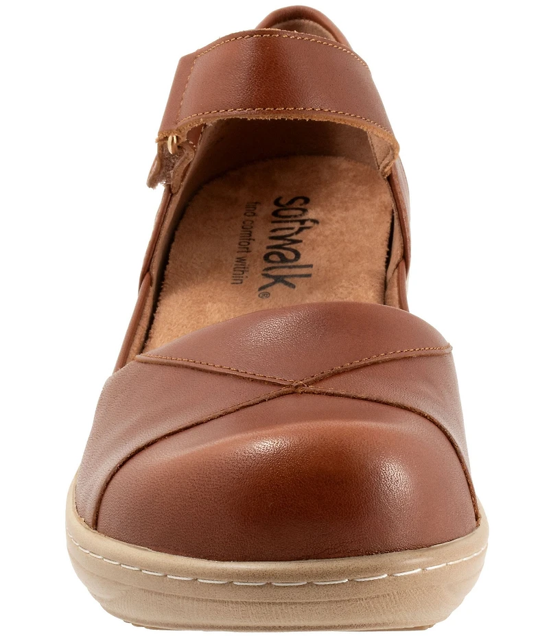 SoftWalk Miri Leather Mary Jane Clog Pumps