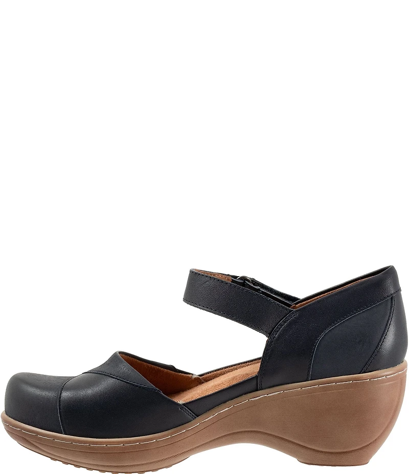 SoftWalk Miri Leather Mary Jane Clog Pumps