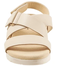 SoftWalk Novi Leather Banded Wedge Sandals