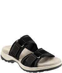 SoftWalk Oasis Suede Adjustable Slide Sandals