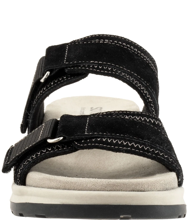 SoftWalk Oasis Suede Adjustable Slide Sandals
