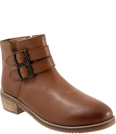 SoftWalk Rochester Leather Ankle Buckle Booties