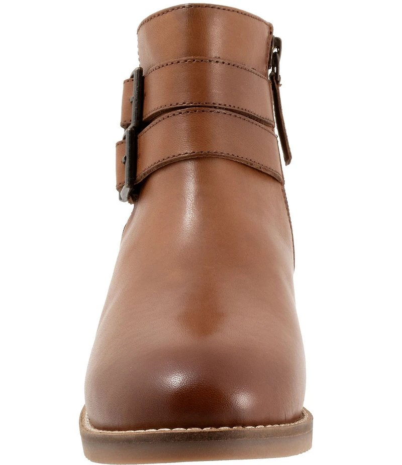 SoftWalk Rochester Leather Ankle Buckle Booties