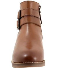 SoftWalk Rochester Leather Ankle Buckle Booties