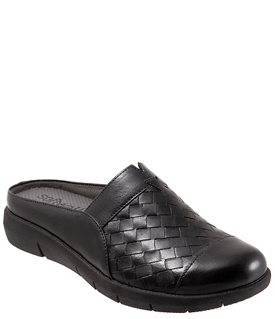 SoftWalk San Marcos II Woven Leather Clogs