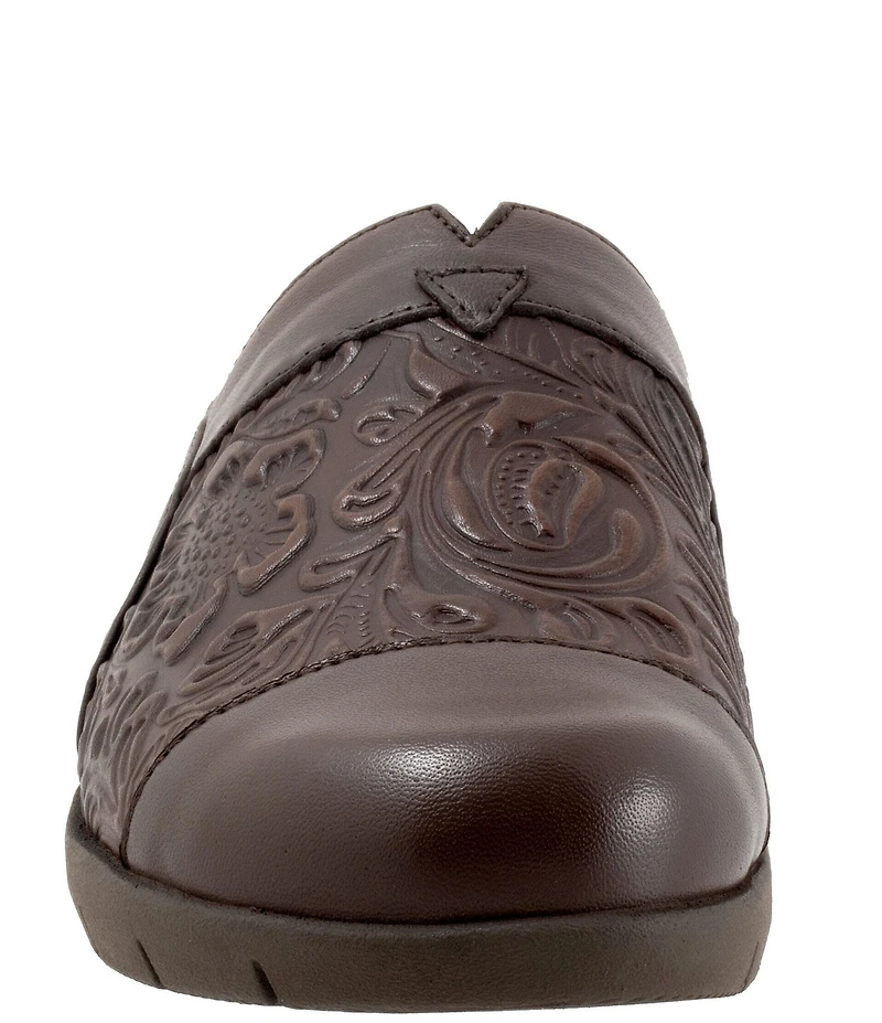 SoftWalk San Marcos Tooling Leather Mules