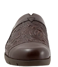 SoftWalk San Marcos Tooling Leather Mules