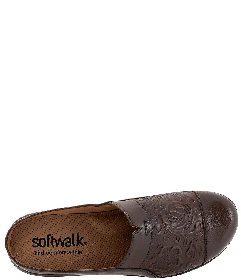 SoftWalk San Marcos Tooling Leather Mules