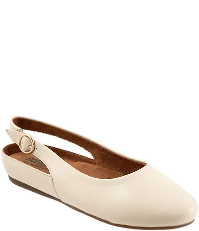 SoftWalk Sandy Leather Slingback Flats