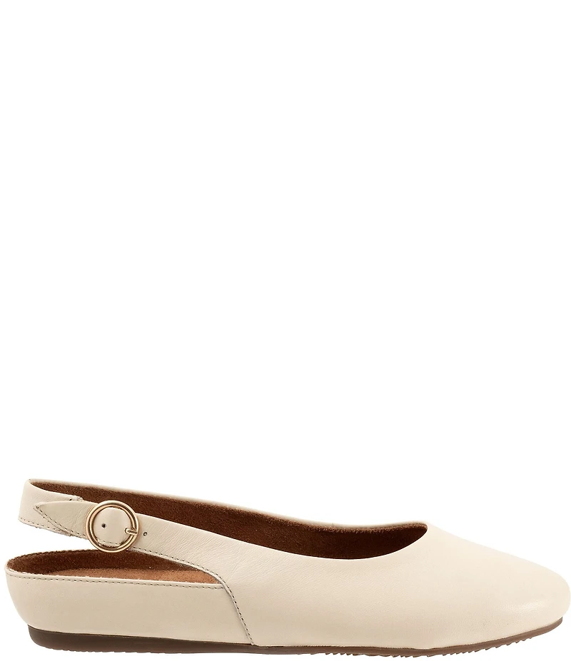 SoftWalk Sandy Leather Slingback Flats