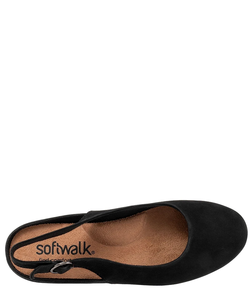 SoftWalk Sandy Nubuck Suede Slingback Flats