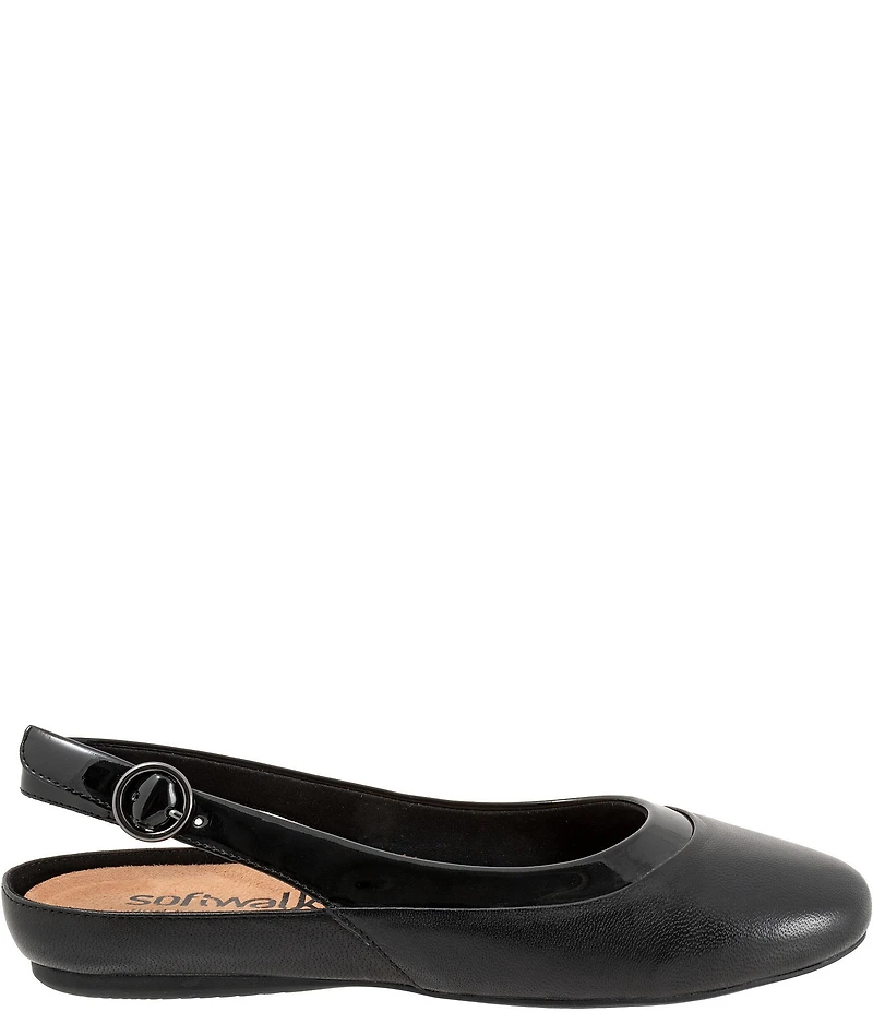 SoftWalk Sheffield Leather Slingback Flats