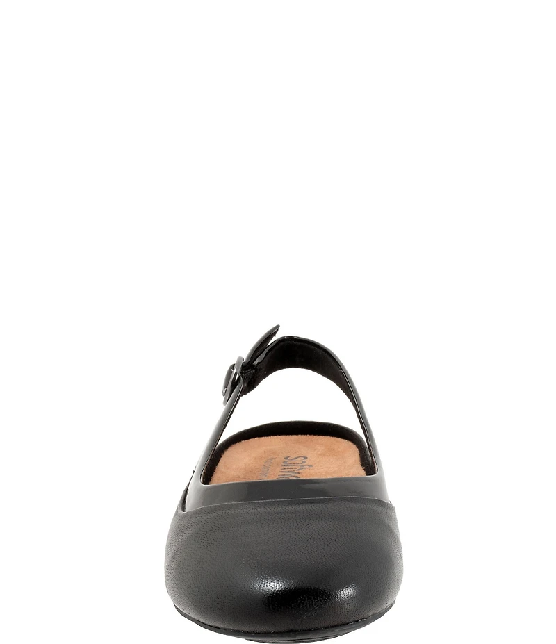 SoftWalk Sheffield Leather Slingback Flats