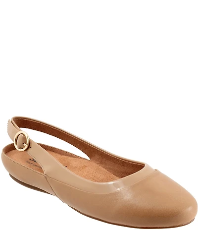 SoftWalk Sheffield Leather Slingback Flats
